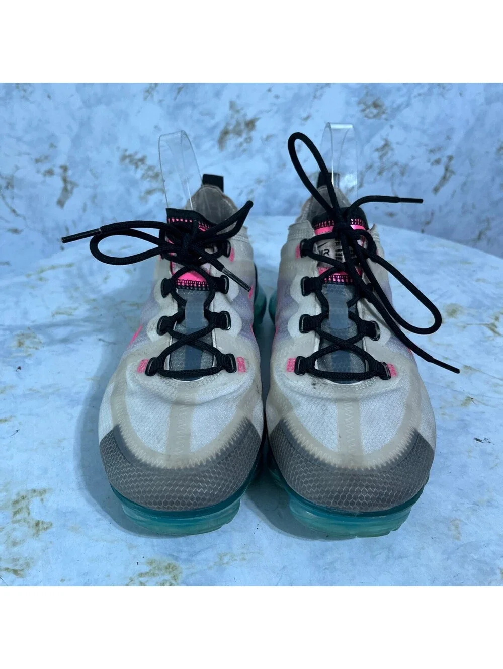 Nike Air Vapormax 2019 Women's Size 8 Running Shoes Beige Pink Athletic Sneakers